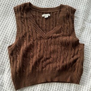 American Eagle Brown Sweater Vest
